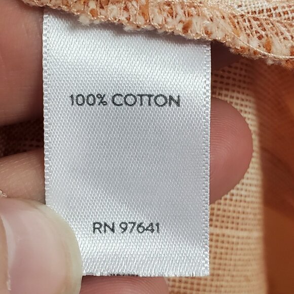 Pure Jill Womens Coastal Artsy Ikat Maxi Dress Size 2X Orange Sleeveless NWT - Picture 7 of 12